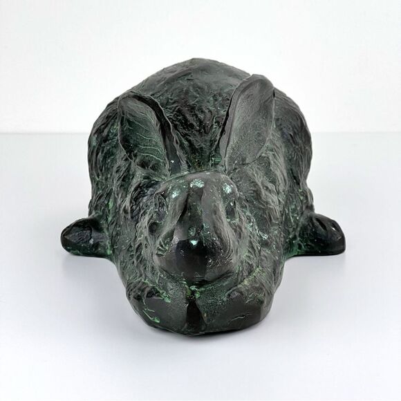 Vintage Bronze Bunny Rabbit Sculpture - Picture 4 of 8